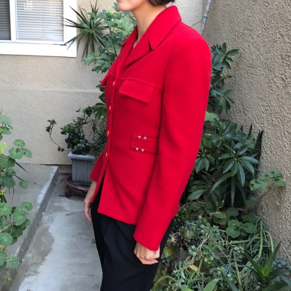Vintage red Vertigo wool jacket - Picture 6 of 8